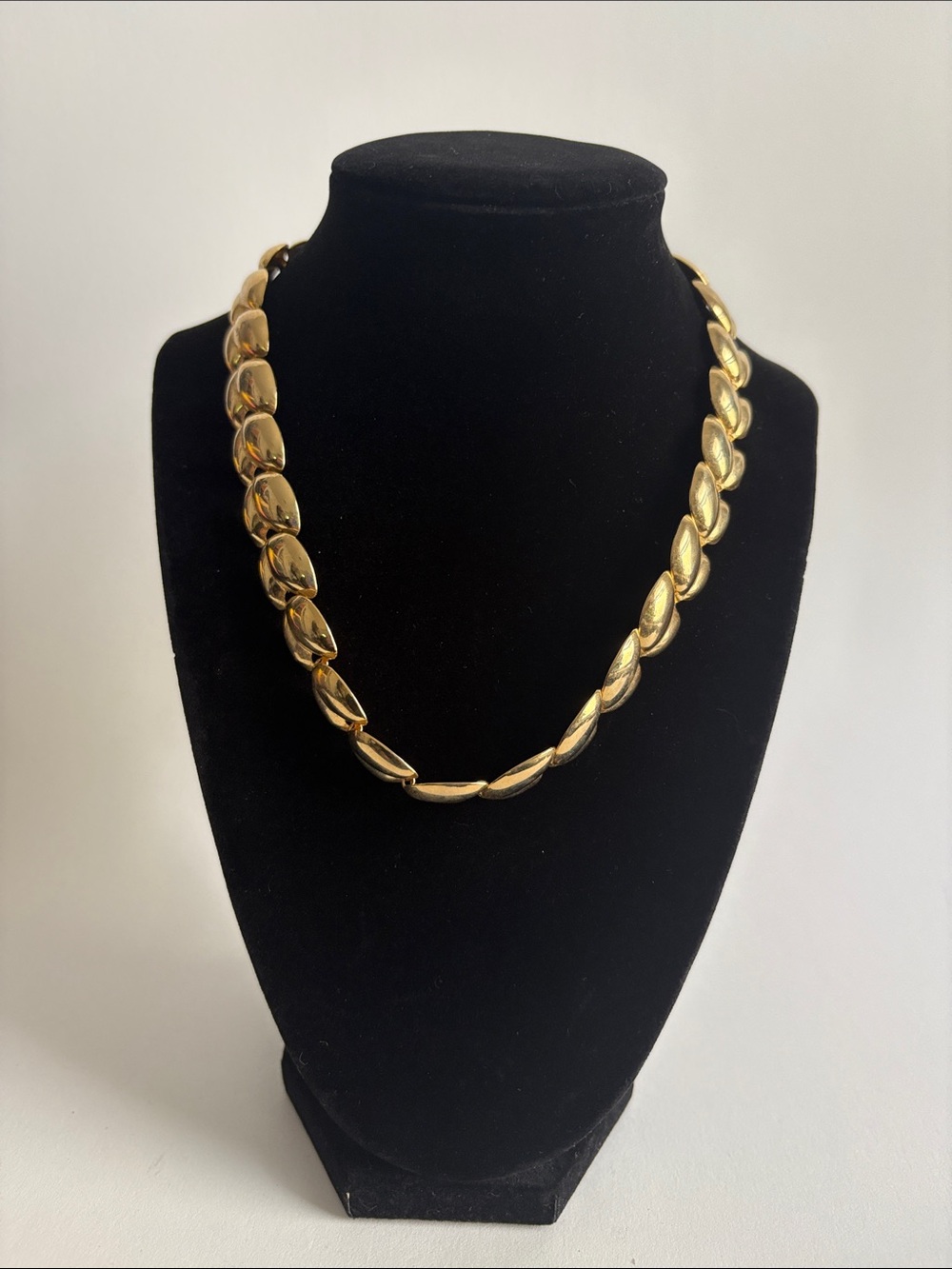 Gold Heart Link Necklace Statement Chain Women Jewelry